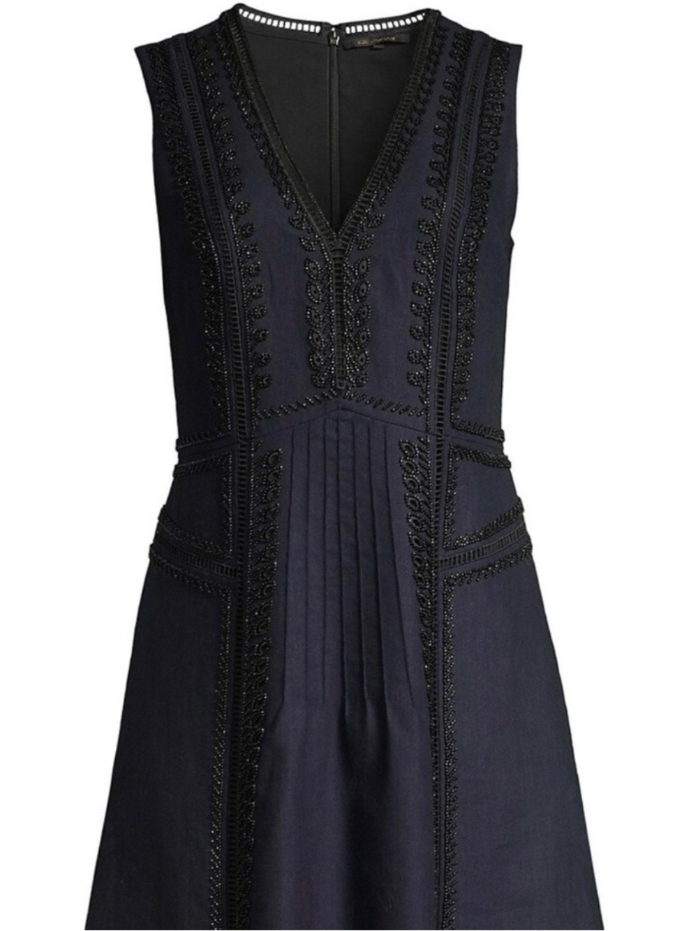 Kobi Halpern Mimi Linen beaded dress size 6